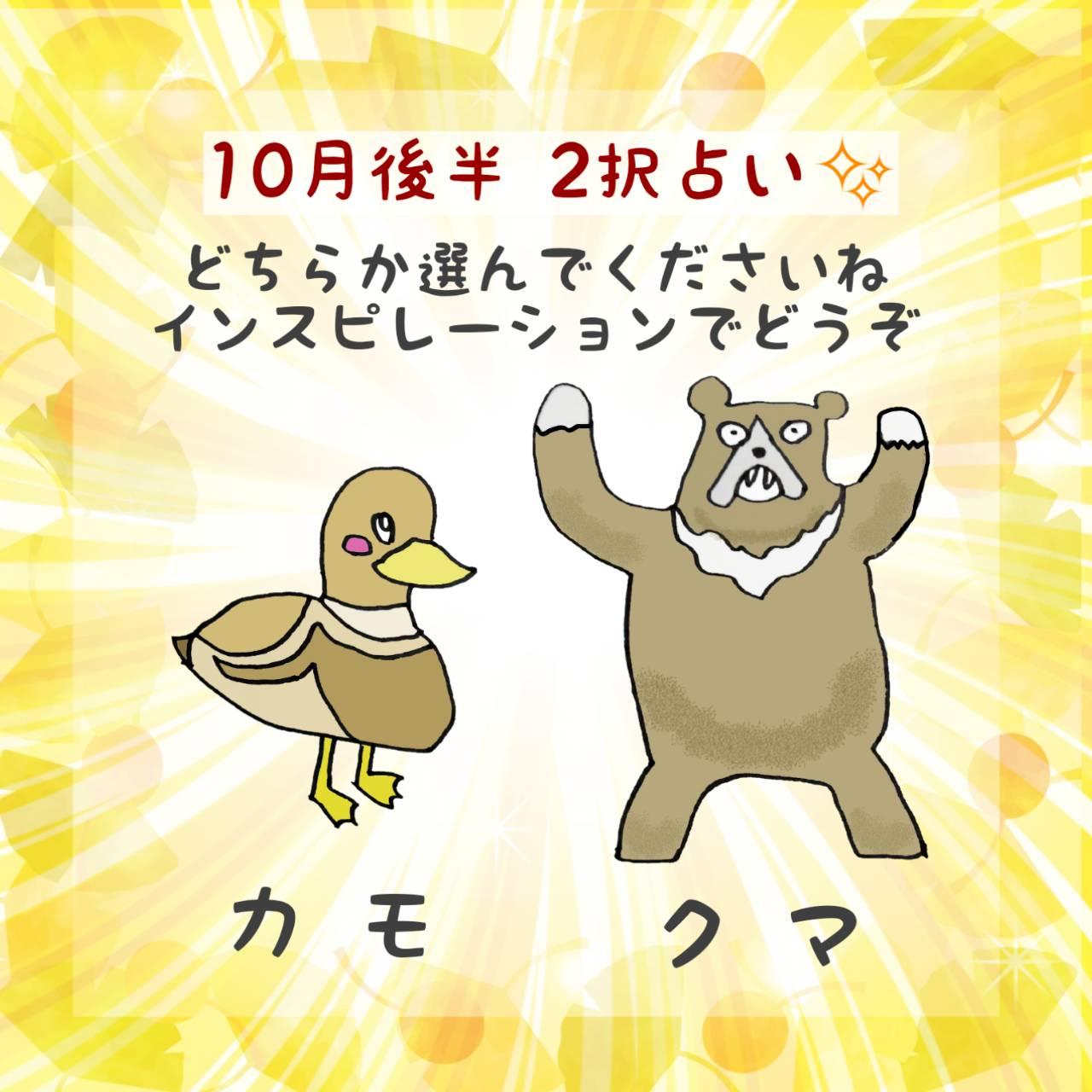 10月後半2択占い！アドバイスをどうぞ☆