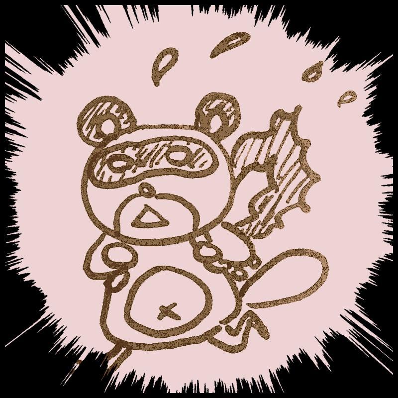 背中がかちかち山